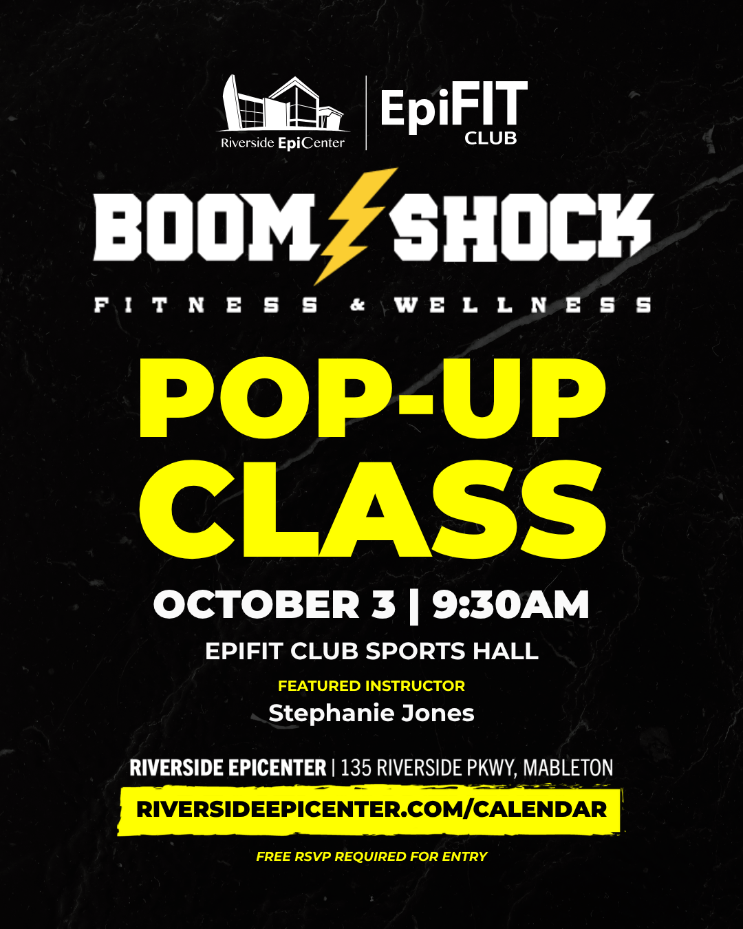 Boom Shock Fitness Pop-Up Class